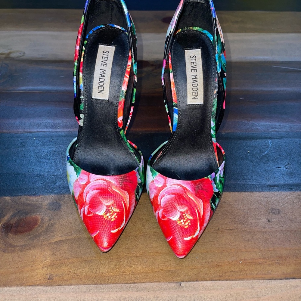 Steve Madden Multicolor Floral Heels